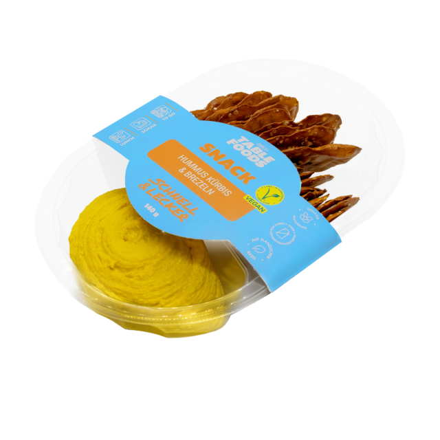 Hummus kubris mit brezeln