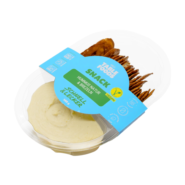 Hummus natur mit brezeln